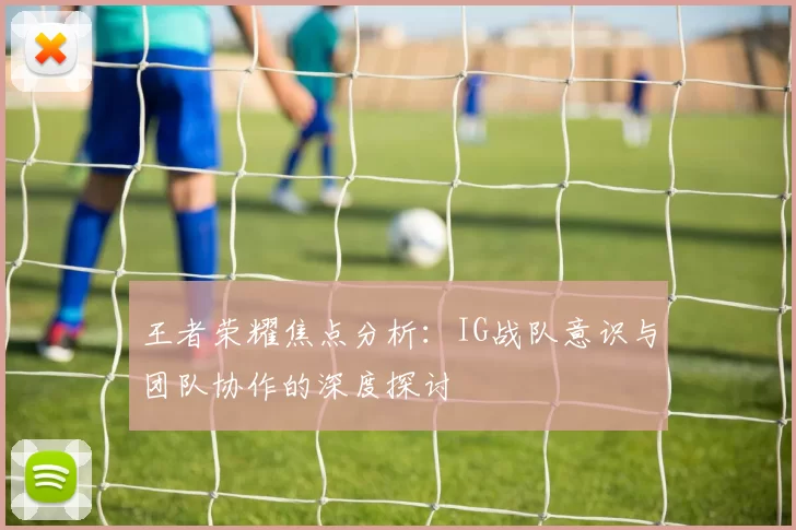 王者荣耀焦点分析：IG战队意识与团队协作的深度探讨